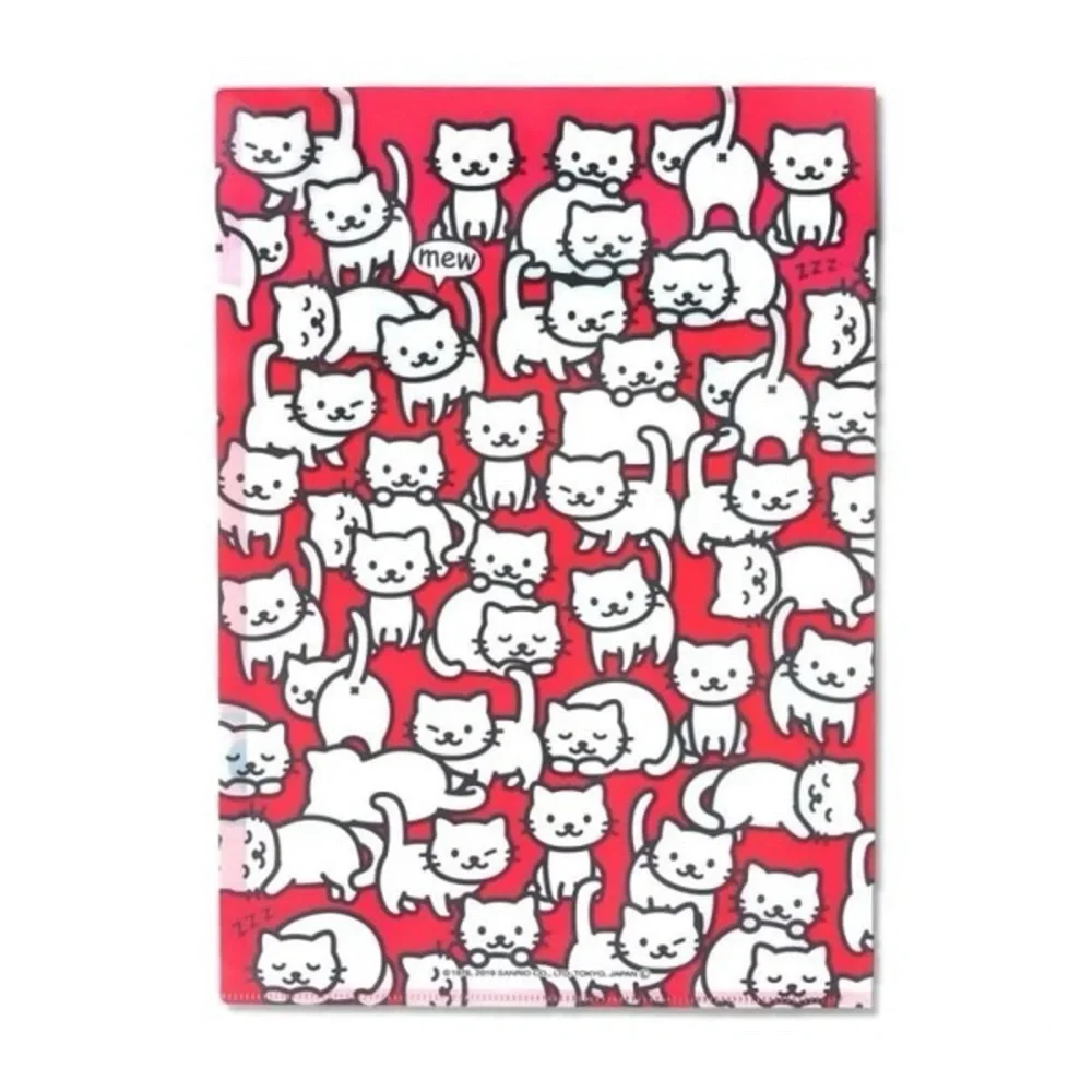 Sanrio 2pc Hello Kitty Paper File Plastic File Sleeve, L-Type, Kawaii Cat Cats